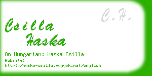 csilla haska business card